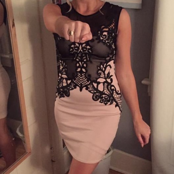 Lipsy London lace edge silhouette dress - Picture 6 of 6